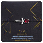 Ankh Bracelet Crystal - Garnet
