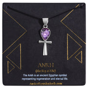 Ankh Necklace Crystal - Amethyst