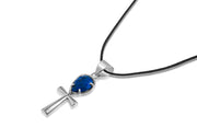 Ankh Necklace Crystal - Lapis Lazuli