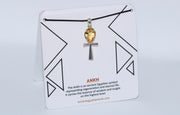 Ankh Necklace Crystal - Citrine