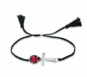 Ankh Anklet Crystal - Garnet